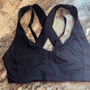 Women's Black Sports Bra - high support